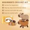 Crochet Kit for Beginners, Learn to Crochet, Include Easy Knitting Soft Yarn, Step-by-Step Video Tutorial, Hook, Holiday Birthday Gift